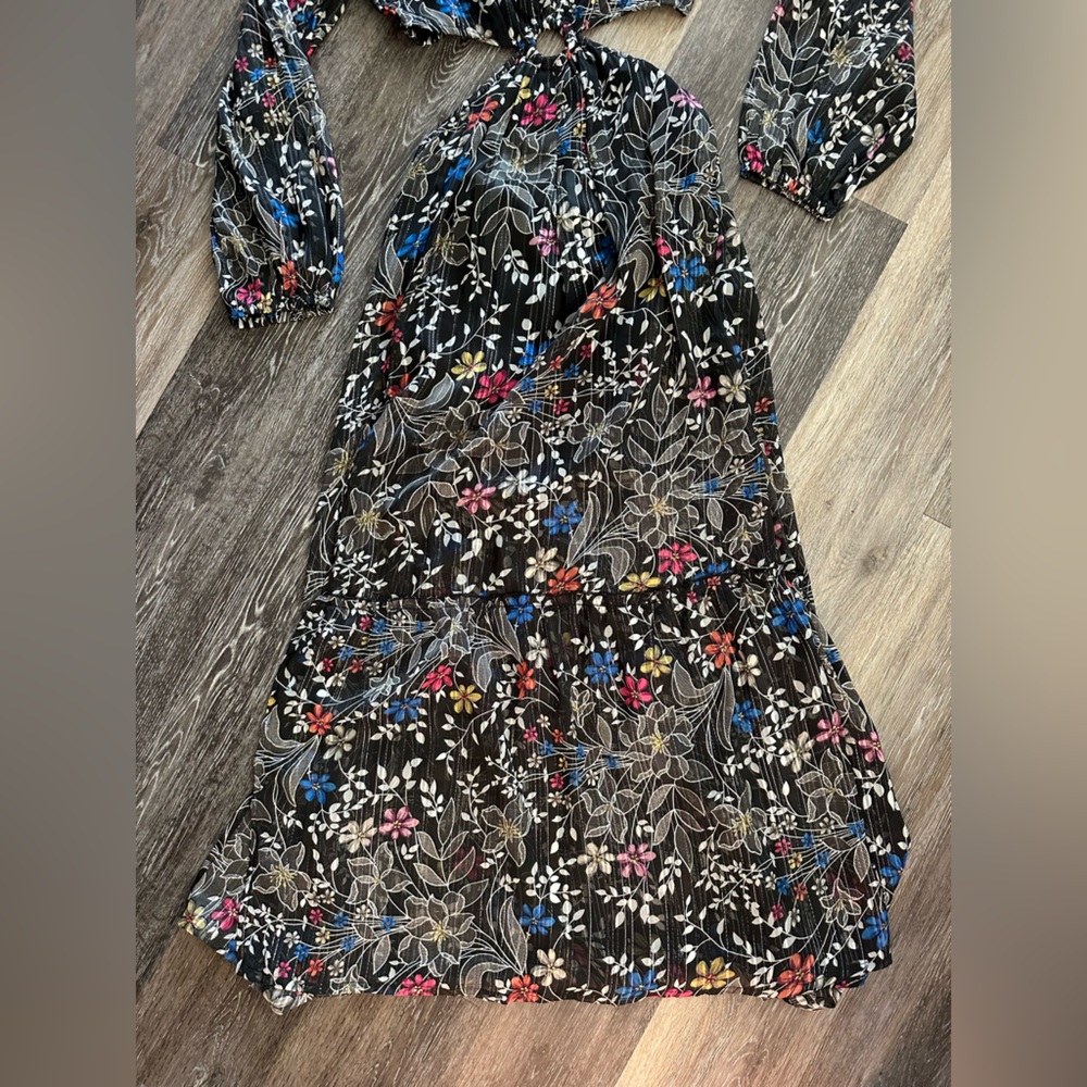 RAGA Rain Forest Cut Cut Out Maxi Dress Size Medium - Picture 5 of 9